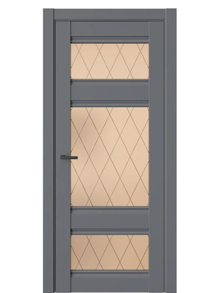 Двери WestStyle  "ChЕ 10" Горный Камень/ бронза сатинат  ДО