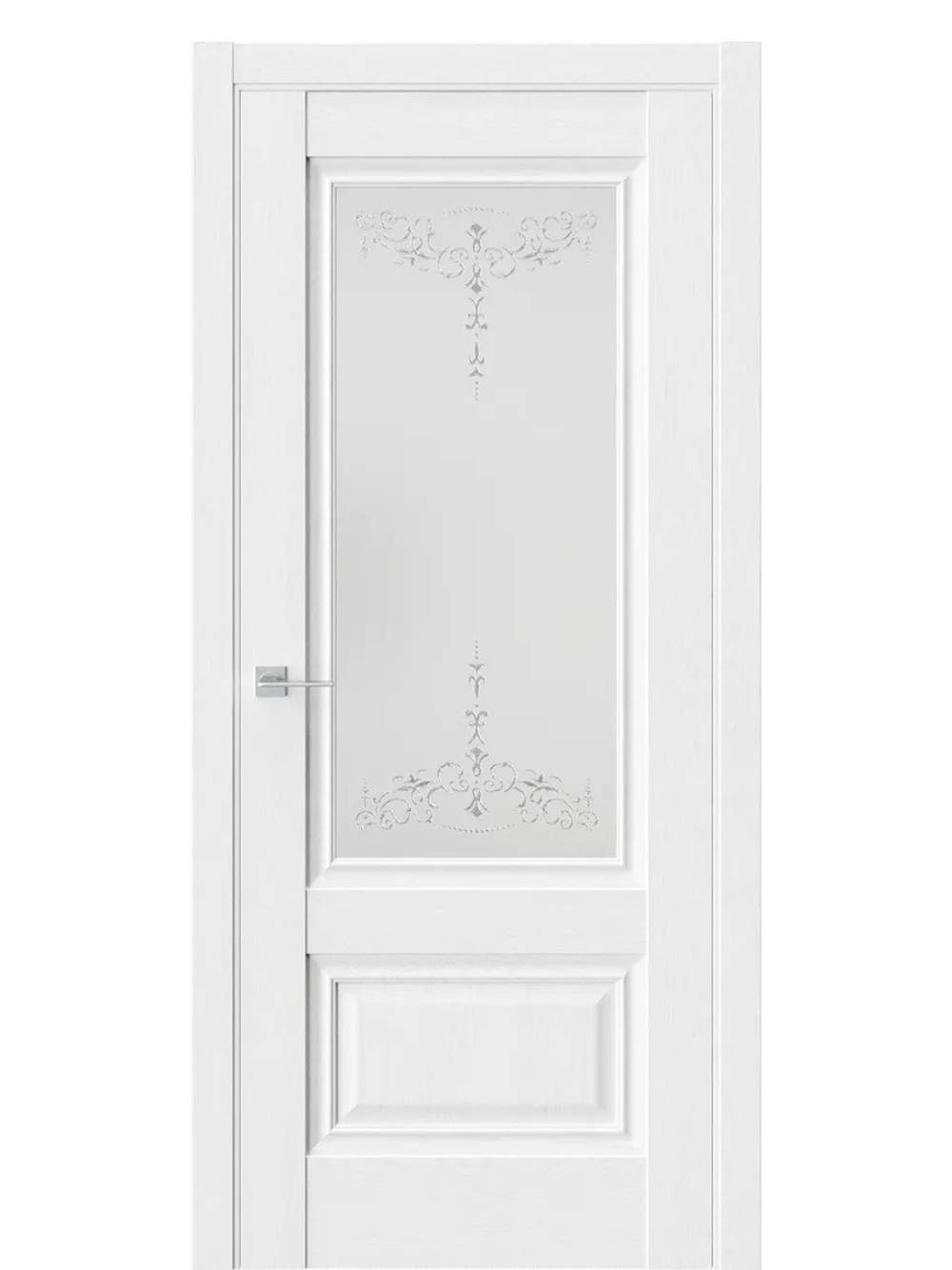 Двери WestStyle  "Ch 8"  Дуб винта/ белое сатинат ДО