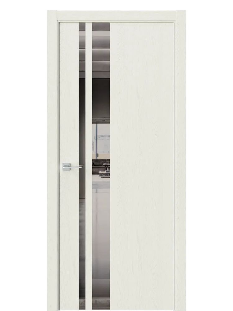 Двери WestStyle  "IN 38" Дуб Монтана /Зеркало графит /алюм.кромка ДО