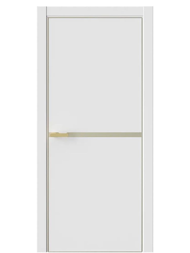 Двери WestStyle  "IN М1" Белая Вуаль /молдинг /алюм.кромка  ДГ