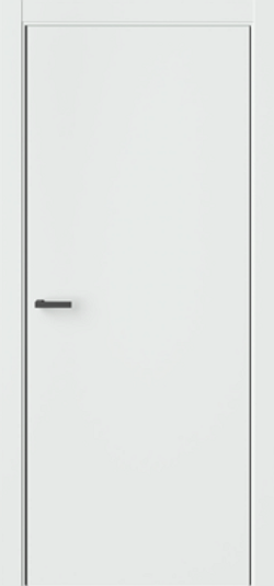 Межкомнатные двери WestStyle "IN9" Белый EmLayer/Кромка матовый хром ДГ