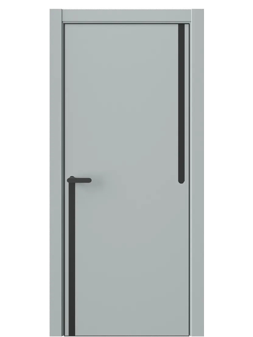 Двери WestStyle  "IN М2.3" Платиновый Дым /молдинг /алюм.кромка  ДГ