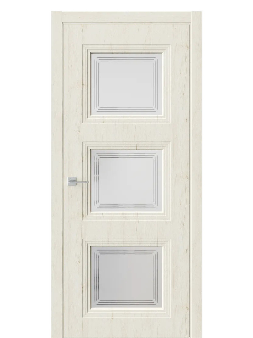 Двери WestStyle  Monte 6 Дуб Джентл /Белое Сатинат ДО