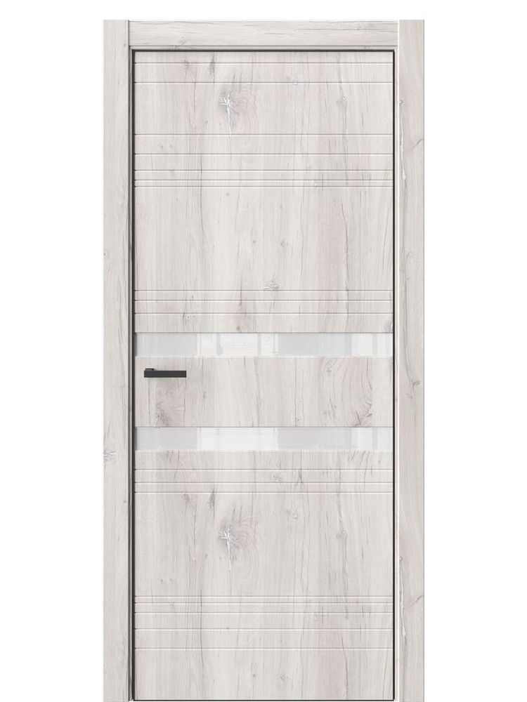 Двери WestStyle  "IN 13" Дуб Джуно /Аляска Lacobel /алюм.кромка  ДО