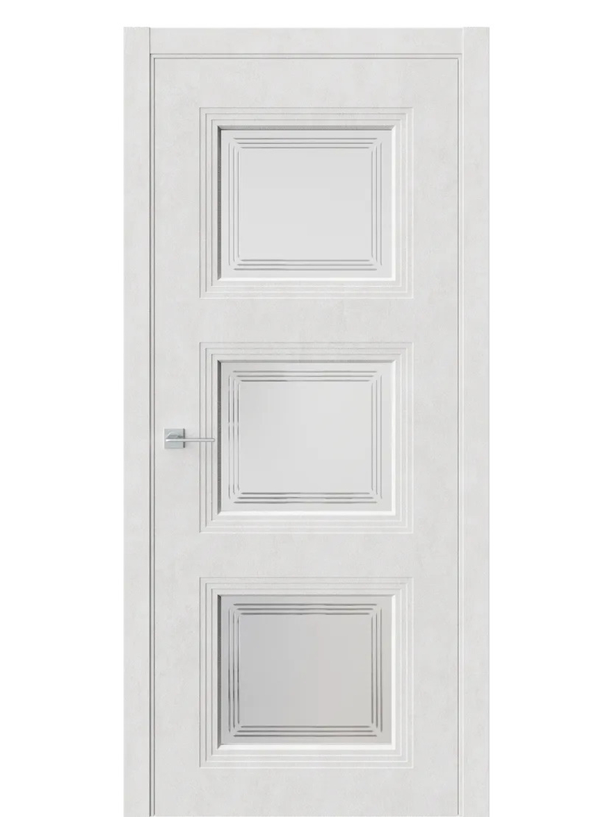 Двери WestStyle  Monte 6 Бетон Лайт /Белое Сатинат ДО