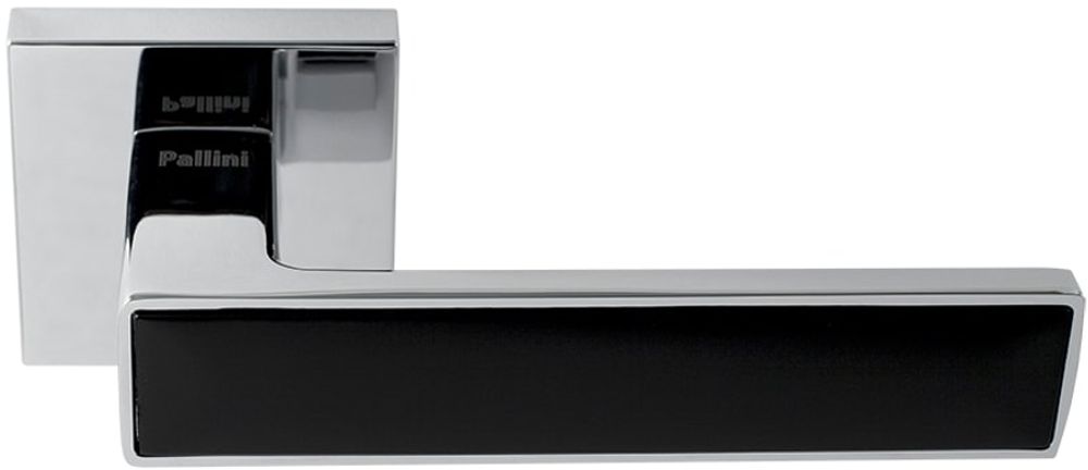 Дверные ручки pallini prime &quot;нью-йорк&quot; pal-z02-s pc/matblack цвет - полированный хром/черный