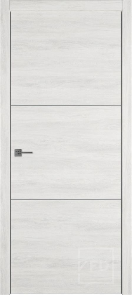 Межкомнатные двери ВФД &quot;URBAN 2&quot; NORD VELLUM/SILVER MOULD/SE (серый молдинг/серая кромка)