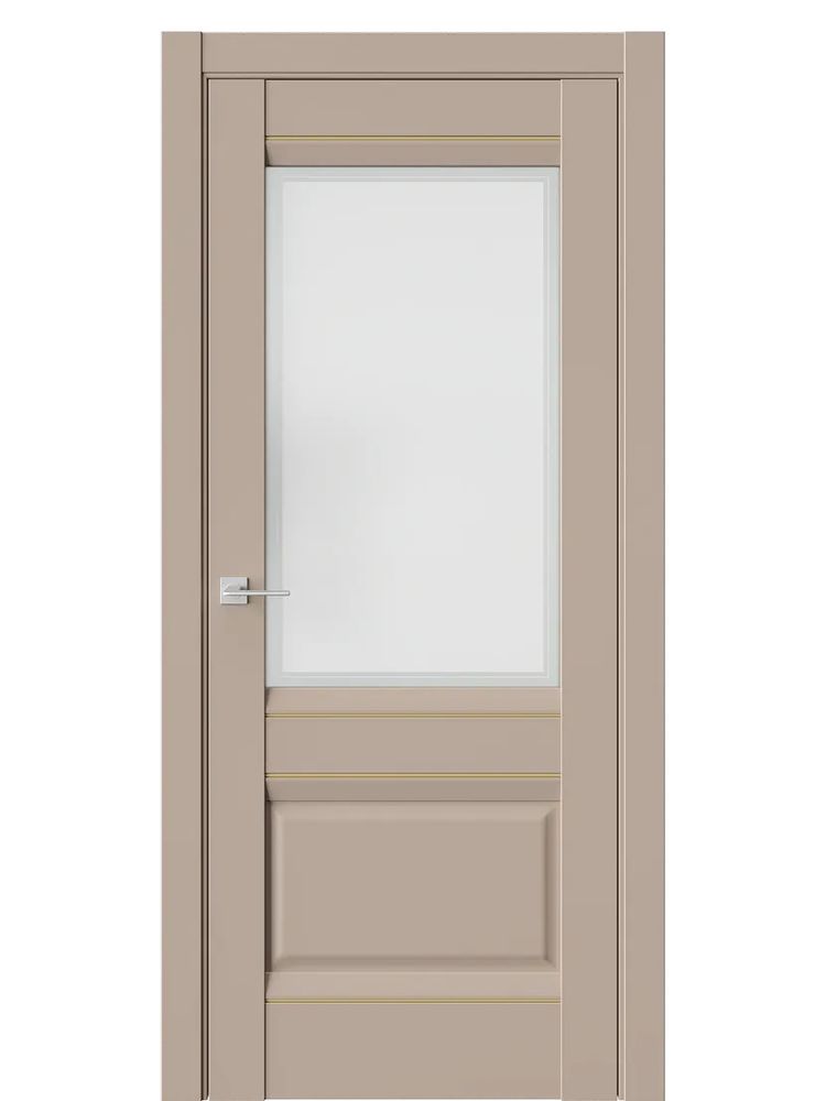 Двери WestStyle  PL11F Гляссе /Белое Сатинат /Молдинг ДО