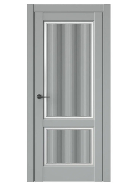 Двери WestStyle  LVT 3 FL Серая Гавань/ Белое Сатинат ДО