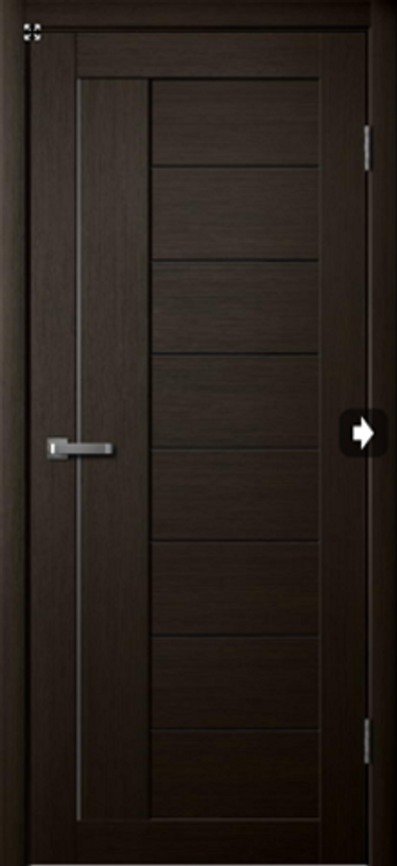 Межкомнатные двери La Stella 201 Дуб мокко/Черное стекло/Зеркало ДО