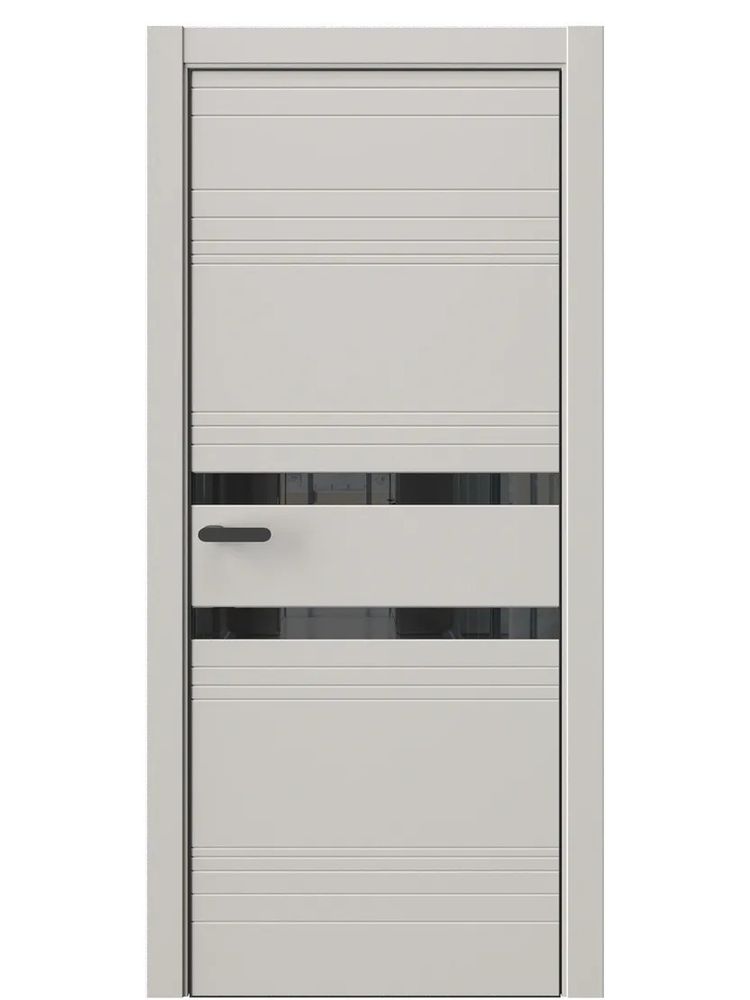 Двери WestStyle  &quot;IN 13&quot; Клен Крем /Зеркало Графит /алюм.кромка  ДО