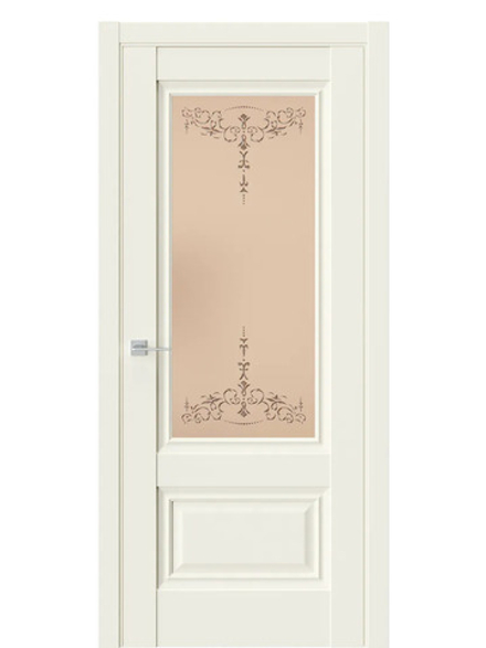 Двери WestStyle  "Ch 8"  Emlayer бежевый/ бронза сатинат ДО