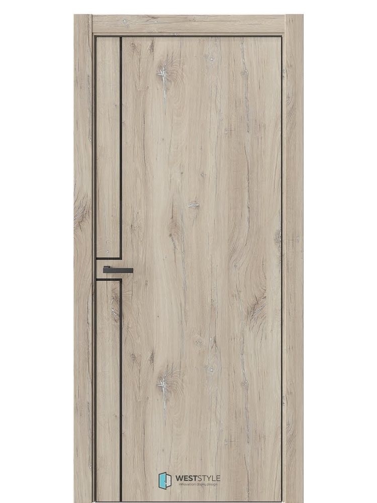 Двери WestStyle  "IN 42" Дуб Мехико /алюм.кромка  ДГ