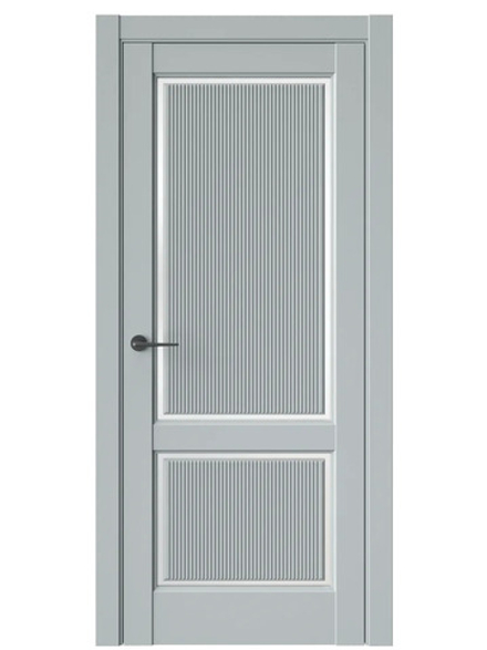 Двери WestStyle  LVT 3 FL Платиновый Дым/ Белое Сатинат ДО