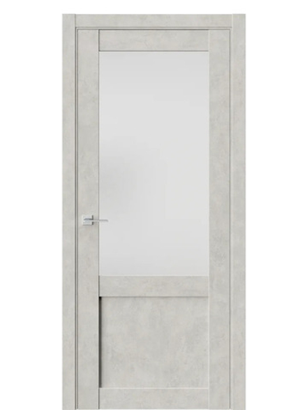 Двери WestStyle  NR4  Бетон Смоки /Белое Сатинат ДО