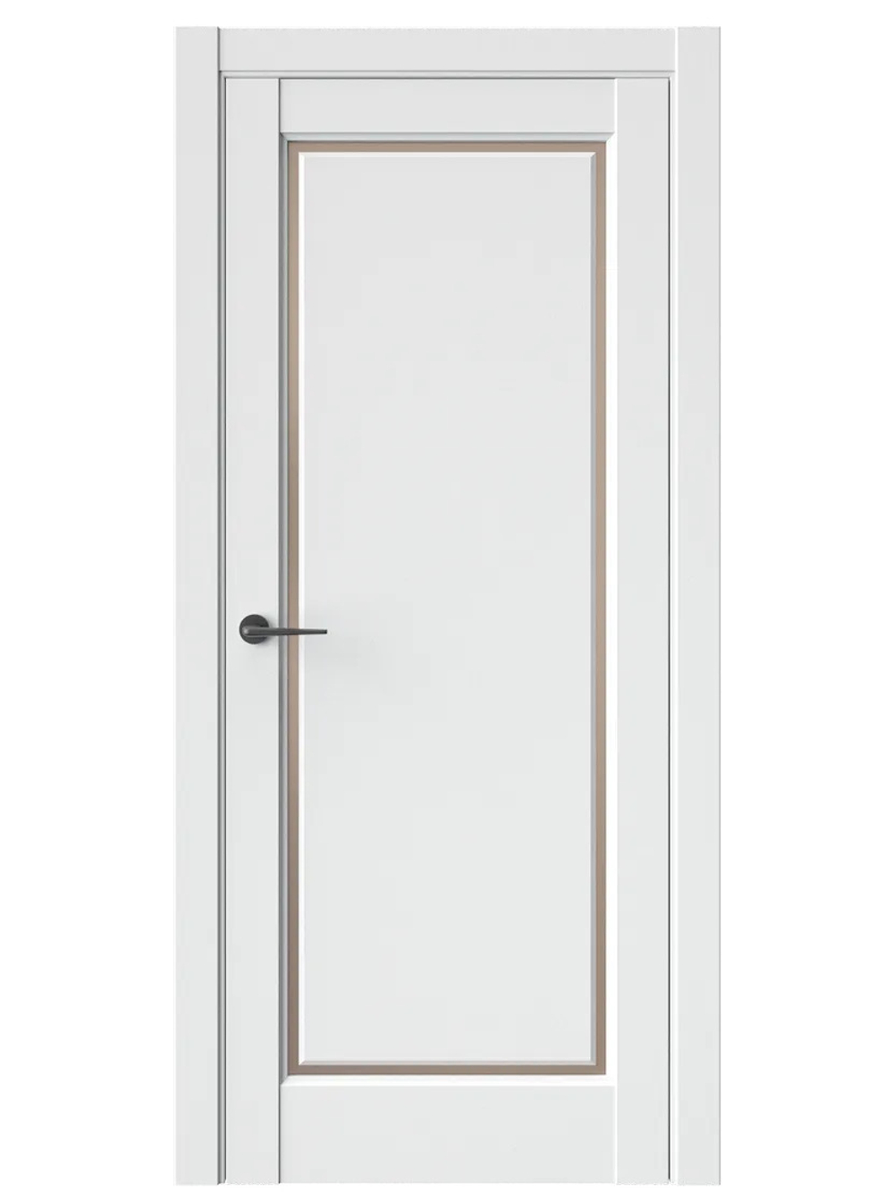 Двери WestStyle  LVT 1 Белая Вуаль/ Бронза Сатинат ДО