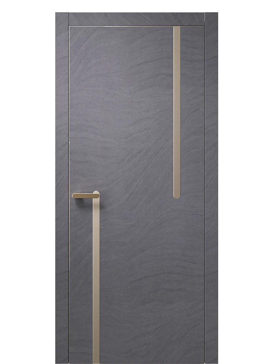 Двери WestStyle  "IN М2" Стоунлайн Дарк /молдинг /алюм.кромка  ДГ