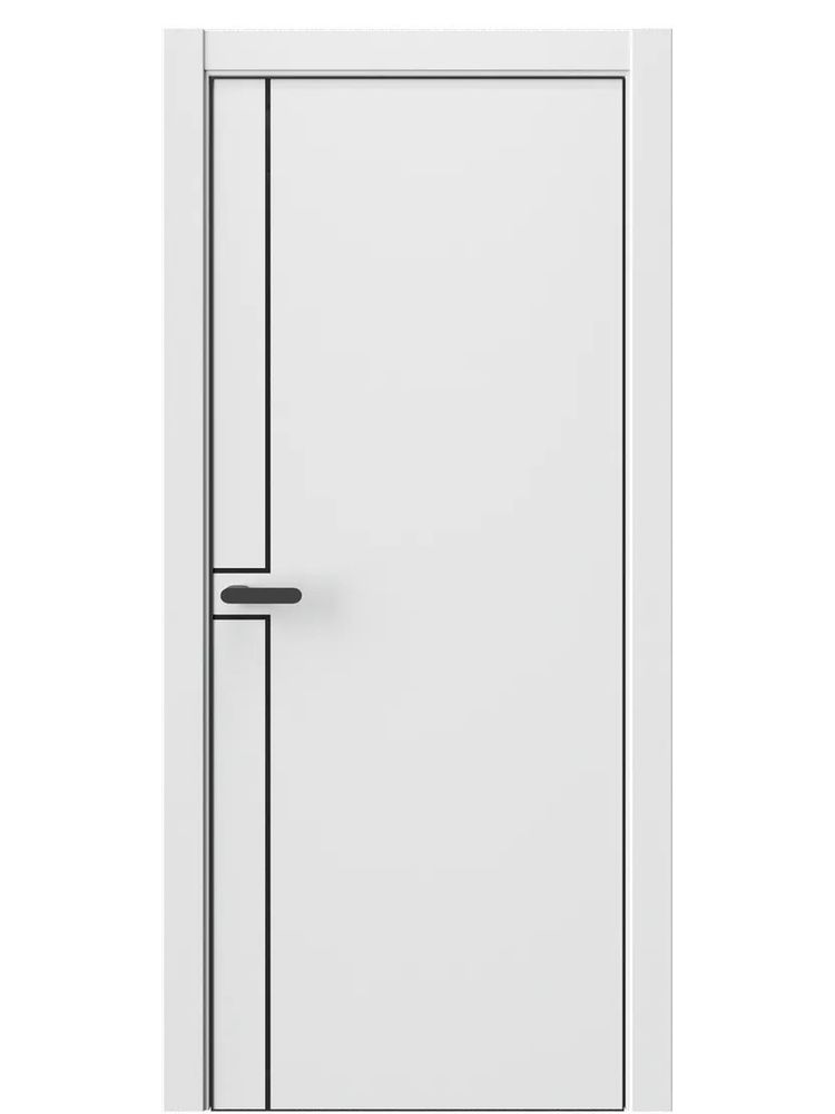 Двери WestStyle  "IN 42" Белая Вуаль /алюм.кромка  ДГ