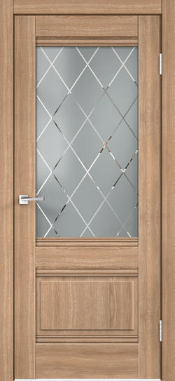 Межкомнатные двери VELLDORIS "ALTO 2V" Дуб Европейский/Ромб Бронза (ДО)