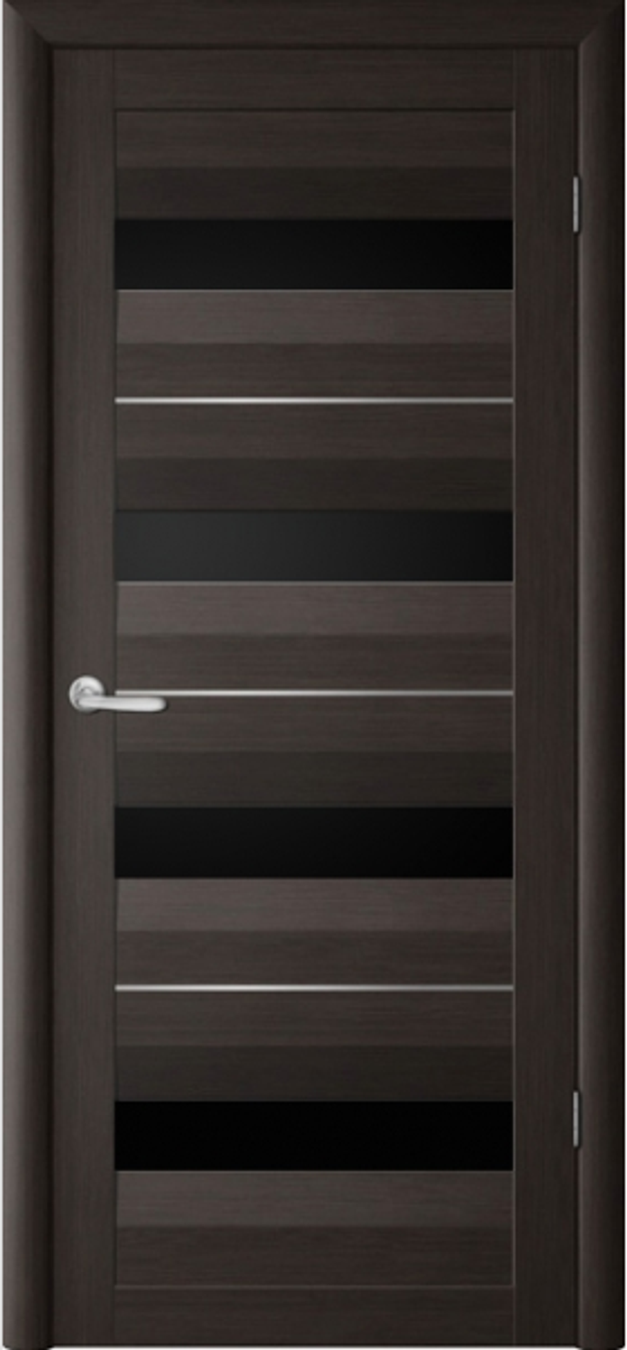 Межкомнатные двери ALBERO "Барселона" Темный Кипарис (ДО) Черный акрилат