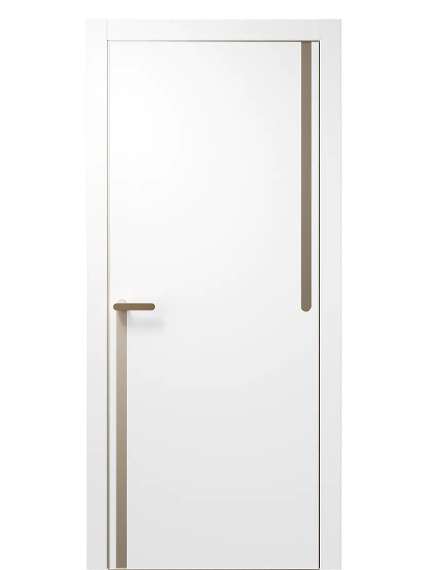 Двери WestStyle  "IN М2.3" Меринос Белый /молдинг /алюм.кромка  ДГ