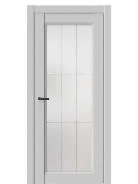 Двери WestStyle Enika 2 Emlayer серый /Белое Сатинат  ДО