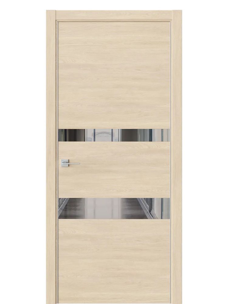 Двери WestStyle  "IN 16" Сенди /Зеркало Графит /алюм.кромка  ДО