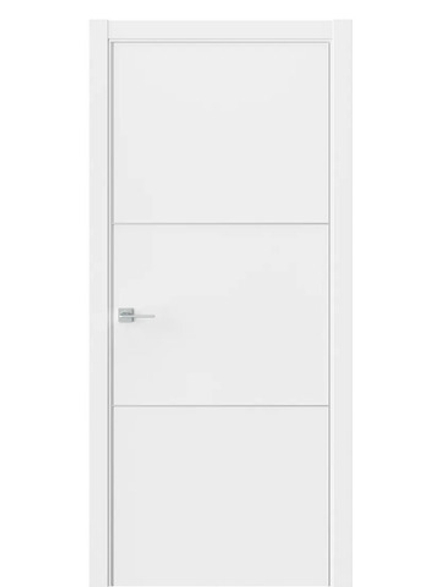 Двери WestStyle  "IN 26" EmLayer Белый /алюм.кромка  ДГ
