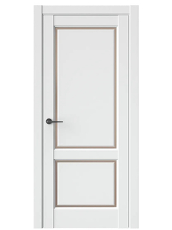 Двери WestStyle  LVT 3 Белая Вуаль/ Бронза Сатинат ДО