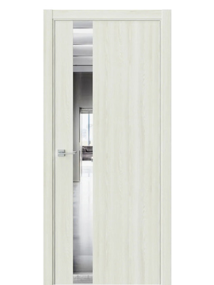 Двери WestStyle  "IN 2" Клен Крем /Зеркало /алюм.кромка  ДО