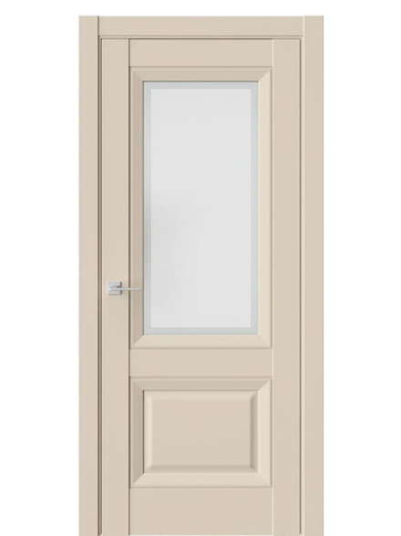 Двери WestStyle  PL4F Лазурный Песок /Белое Сатинат /Молдинг ДО