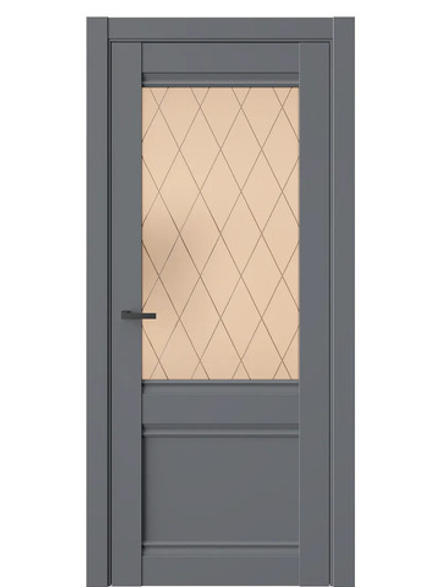 Двери WestStyle  "ChЕ 6" Горный Камень/бронза сатинат  ДО