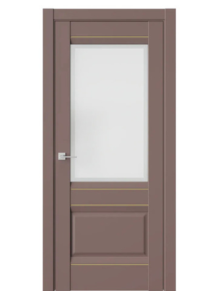 Двери WestStyle  PL11F Милкшейк /Белое Сатинат /Молдинг ДО