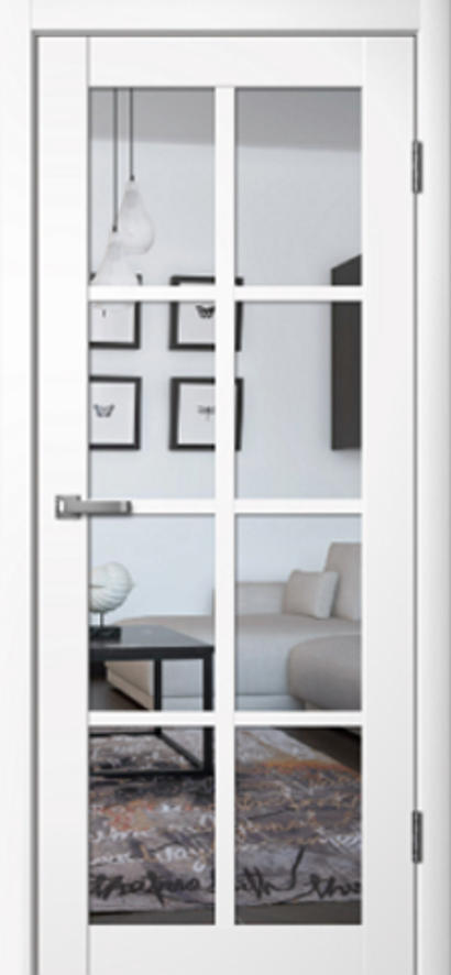 Межкомнатные двери LIDMAN ЭМАЛИТ 271 ДО чс/б/зерк Белый