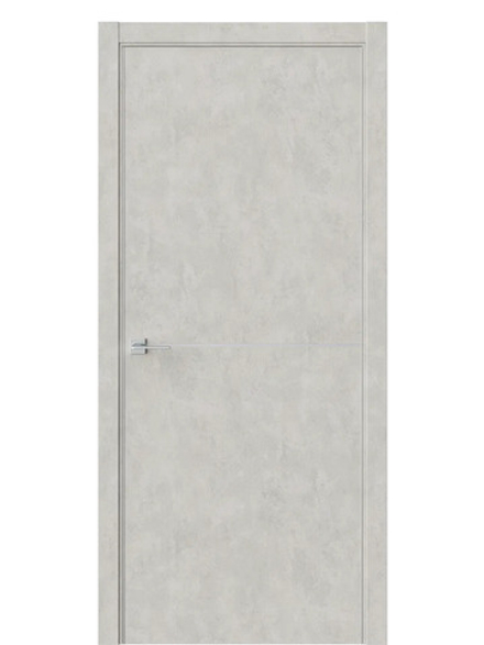 Двери WestStyle  "IN 39" Бетон Смоки /алюм.кромка ДГ