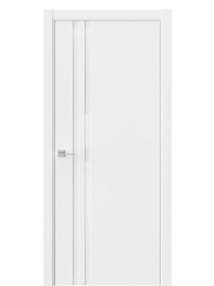 Двери WestStyle  "IN 37" EmLayer Белый /Аляска Lacobel /алюм.кромка  ДО