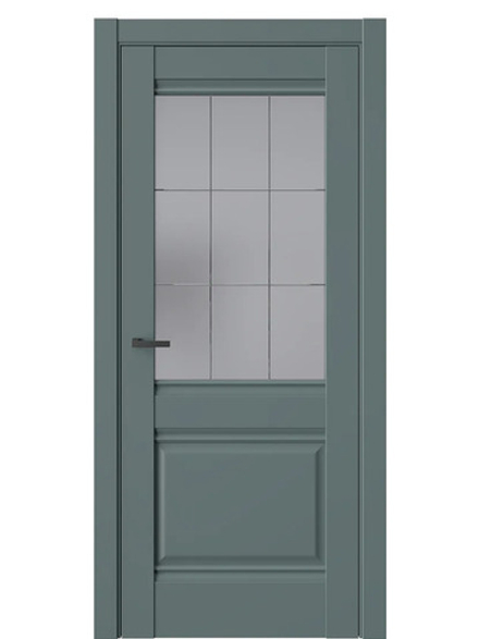 Двери WestStyle  "Ch 6"  Нефритовый сад/ графит сатинат ДО