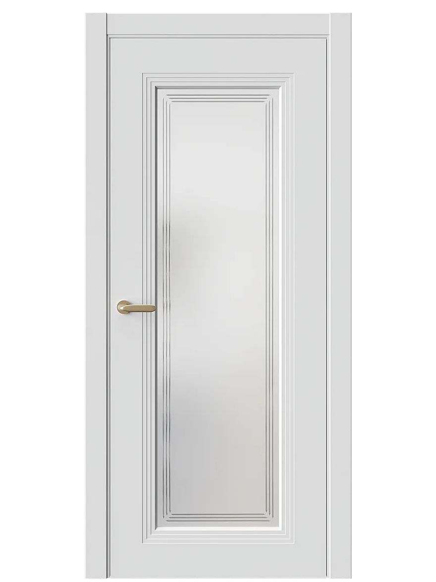 Двери WestStyle  Monte 2 Белая Вуаль /Белое Сатинат ДО