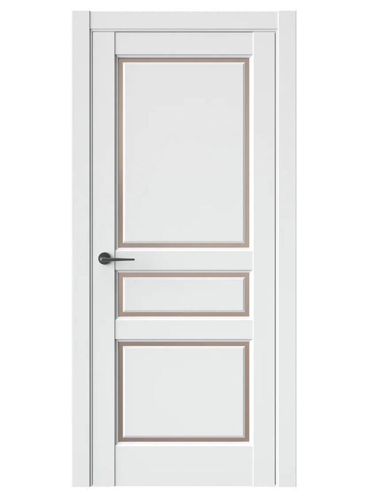 Двери WestStyle  LVT 5 Белая Вуаль/ Бронза Сатинат ДО