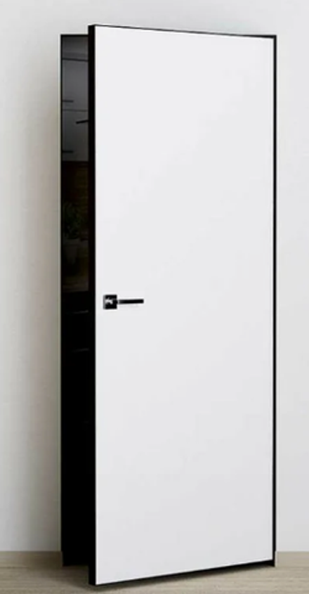 Межкомнатные скрытые двери WestStyle Invisible IN 9 BOX 42мм ЧЕРНЫЙ алюм.кромка с 4-х сторон