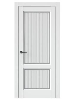 Двери WestStyle  LVT 3 FL Белая Вуаль/ Графит Сатинат ДО