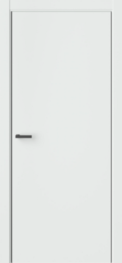 Межкомнатные двери WestStyle "IN9" Белый EmLayer/Кромка матовый хром ДГ