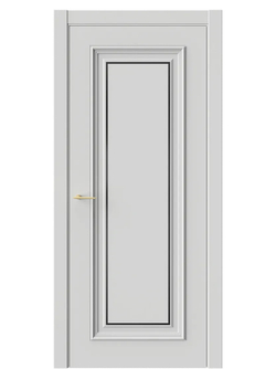 Двери WestStyle  "Брюгге 1М" RAL Тон серый молдинг черный ДГ