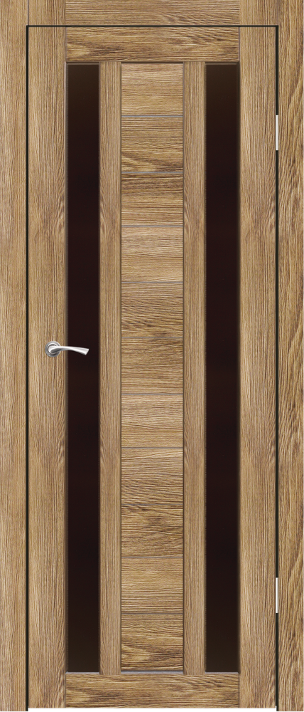 Двери SYNERGY "Фиеста" Ель карпатская (Лакобель черное)