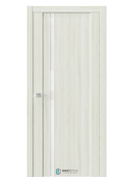 Двери WestStyle F31 Клён крем /Аляска Lacobel  ДО