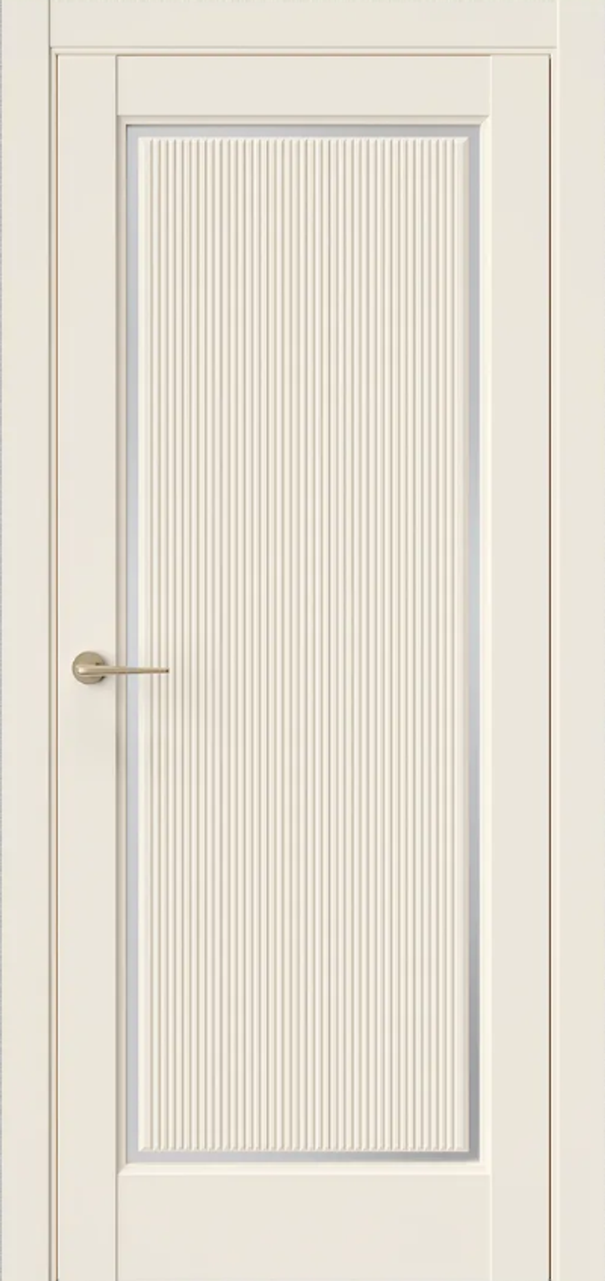 ДВЕРИ ТРИУМФ "LVT-1 FL" Emlayer бежевый CV / Белое сатинат (ДО)