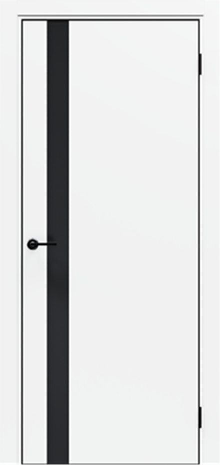 Межкомнатные двери PORTIKA Porta-51 4AB Alaska/ABS кромка с 4-х сторон (черная)/Черное лакобель