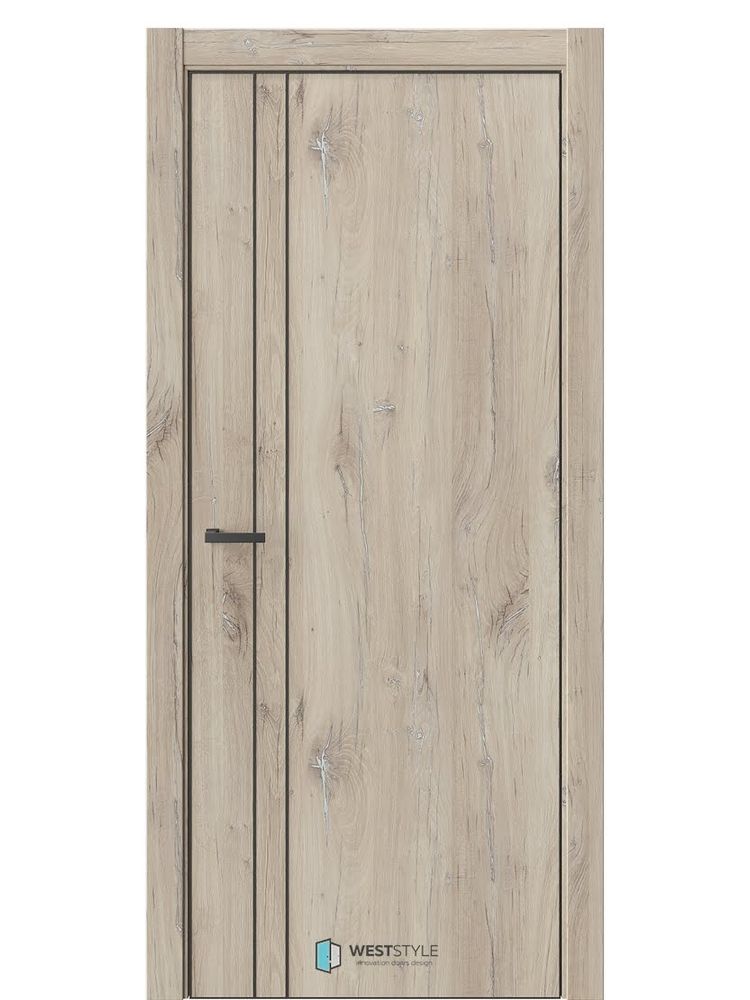 Двери WestStyle  "IN 40" Дуб Мехико /алюм.кромка  ДГ