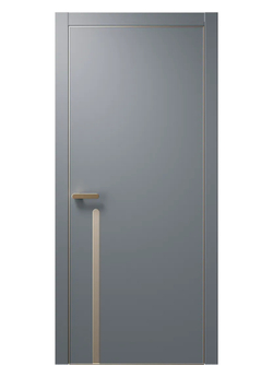 Двери WestStyle  "IN М1.1" Альпийская Ночь /молдинг /алюм.кромка  ДГ