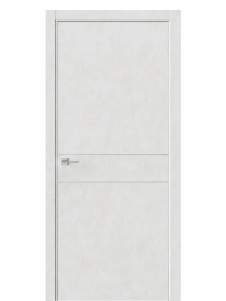 Двери WestStyle  "IN 20" Бетон Лайт /алюм.кромка  ДГ